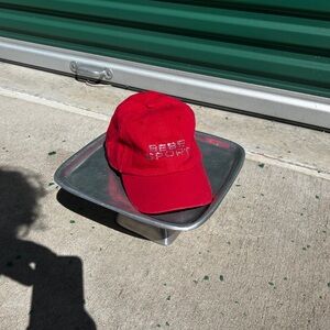 Bebe Red Cap with Silver Accents